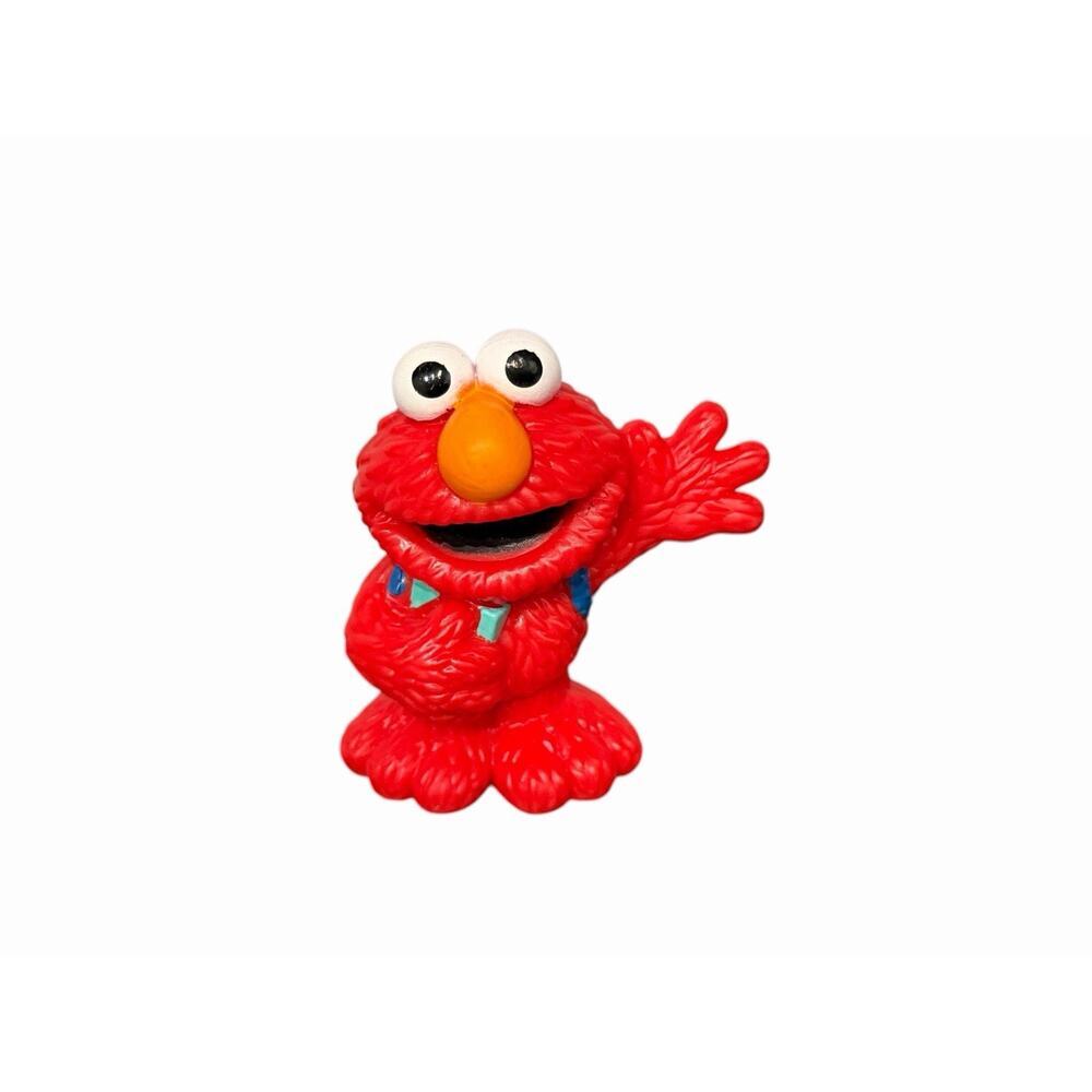 2010 Sesame Street Workshop PVC 3" Figure Elmo With Blue Bookbag